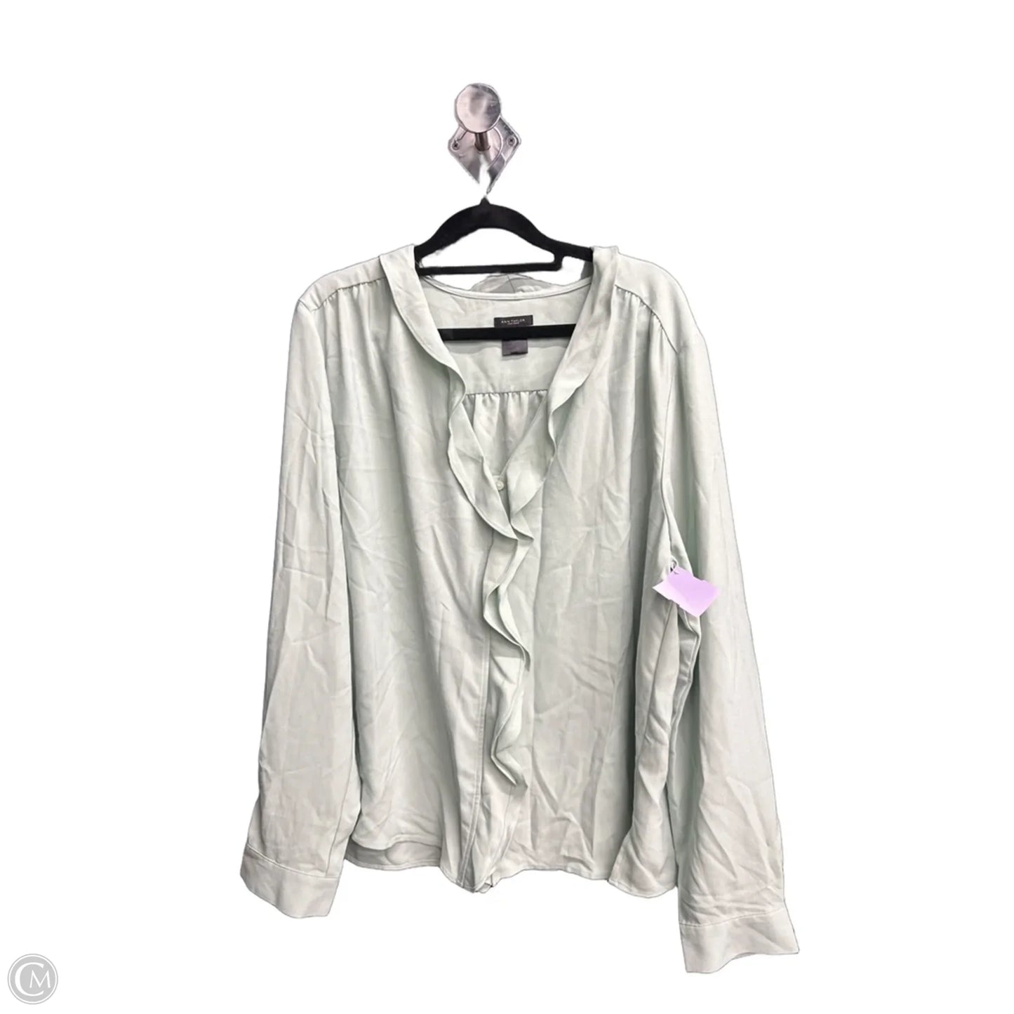 Top Long Sleeve By Ann Taylor In Green, Size: Xl