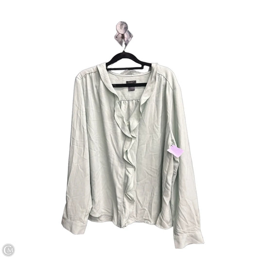 Top Long Sleeve By Ann Taylor In Green, Size: Xl