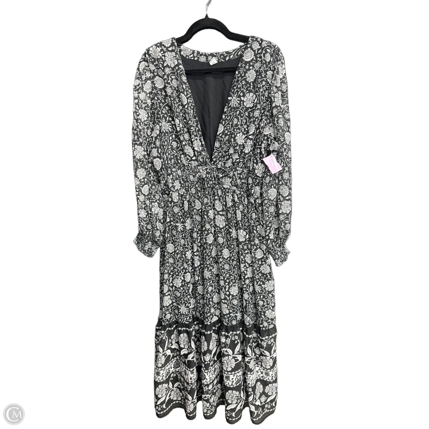 Dress Casual Maxi By Old Navy In Black & White, Size: L