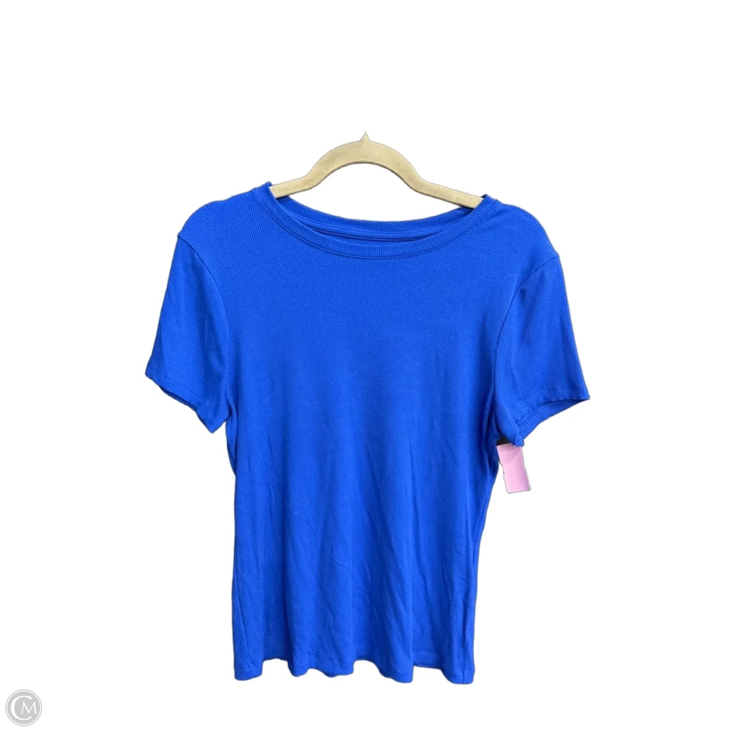 Top Short Sleeve Basic By Nine West In Blue, Size: L