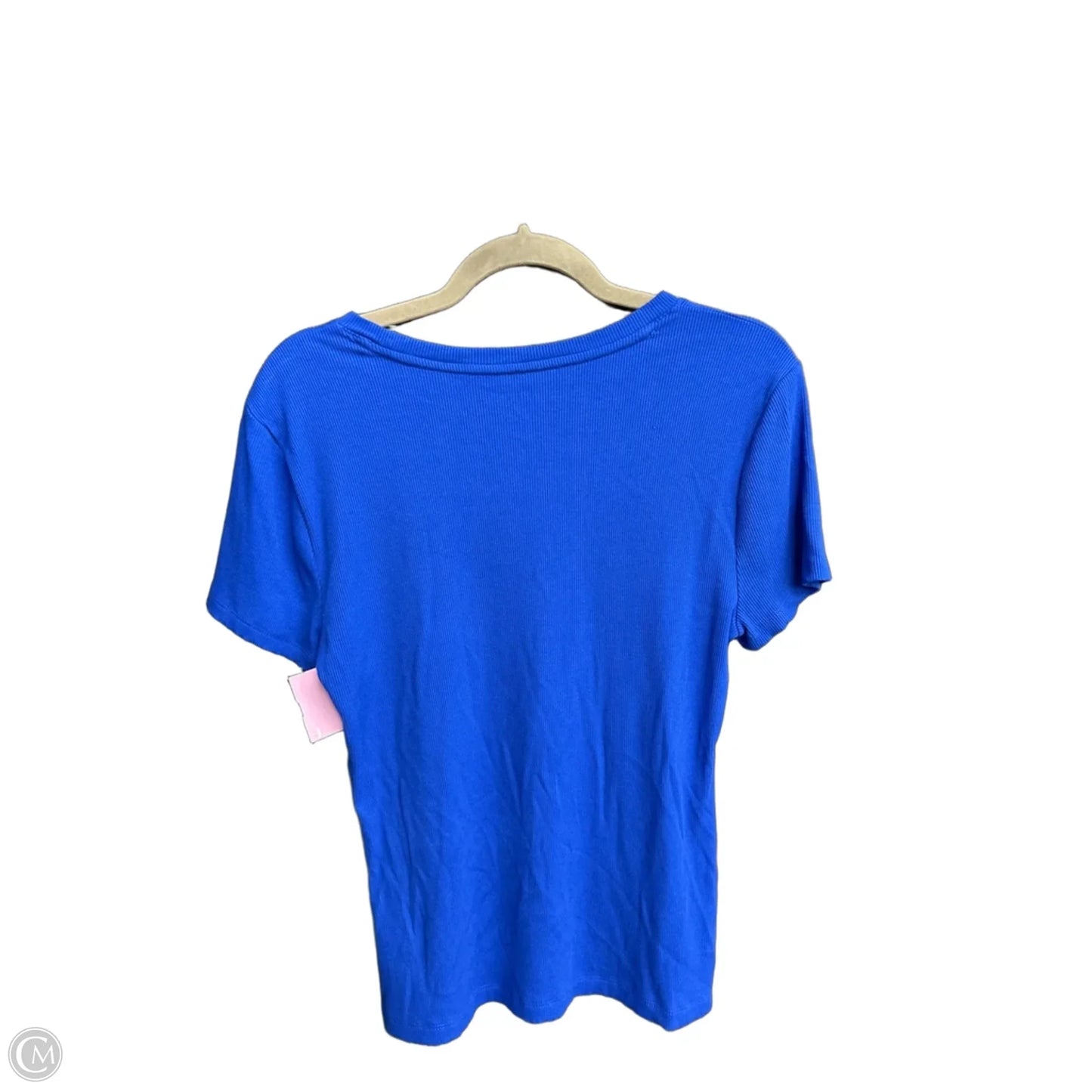Top Short Sleeve Basic By Nine West In Blue, Size: L