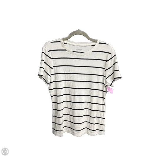 Top Short Sleeve Basic By Nine West In Striped Pattern, Size: L