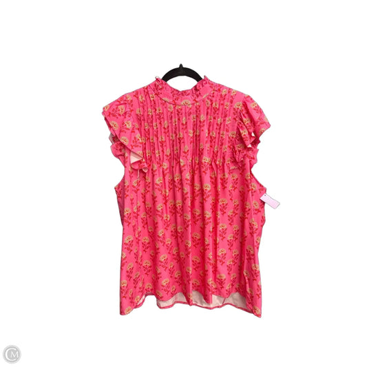 Top Sleeveless By Shein In Pink & Red, Size: 4x