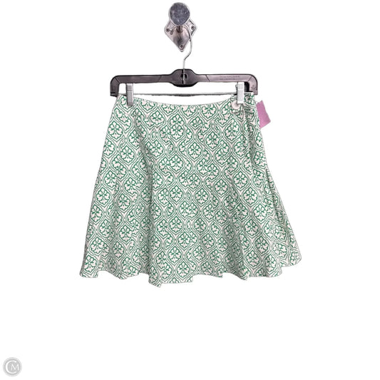 Skirt Mini & Short By Thml In Green & White, Size: 2