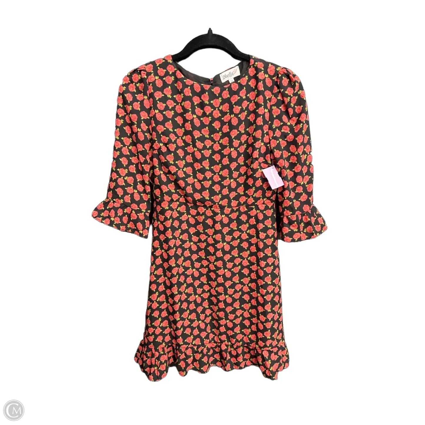 Dress Casual Midi By Clothes Mentor In Black & Red, Size: M