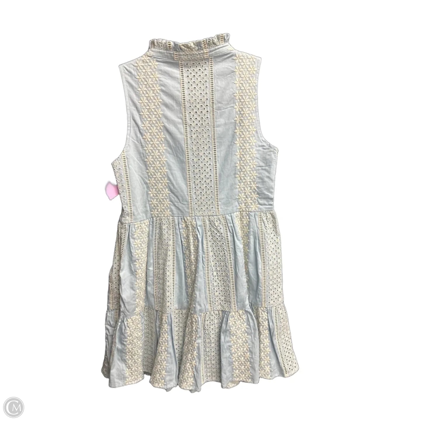 Dress Casual Short By Clothes Mentor In Blue & Cream, Size: S