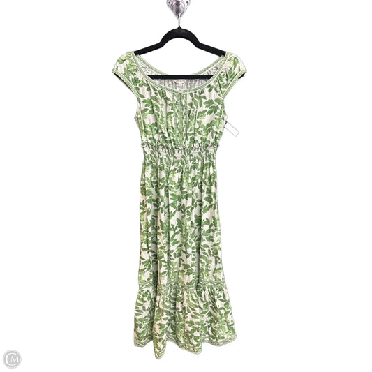 Dress Casual Maxi By Max Studio In Green & White, Size: S