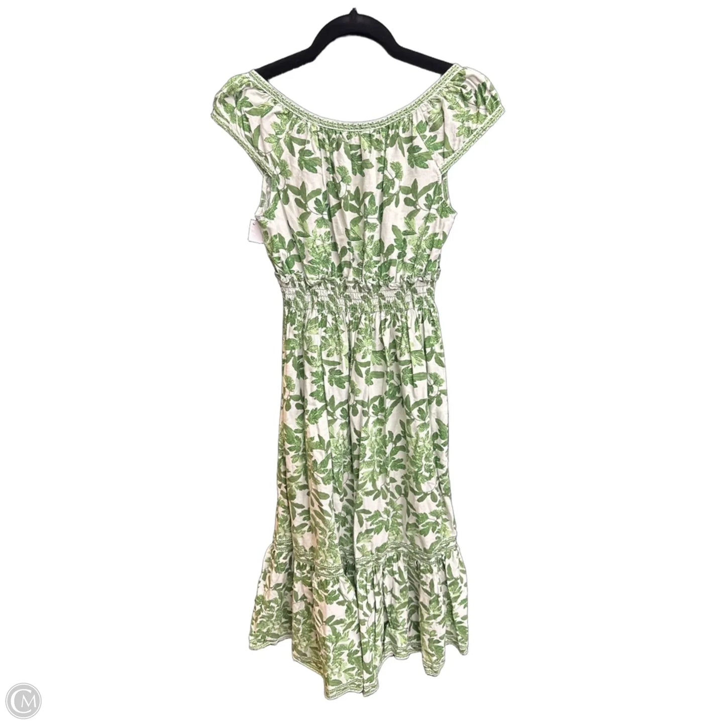 Dress Casual Maxi By Max Studio In Green & White, Size: S