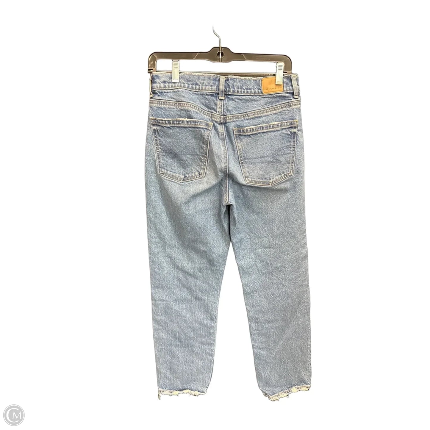 Jeans Straight By American Eagle In Blue Denim, Size: 4