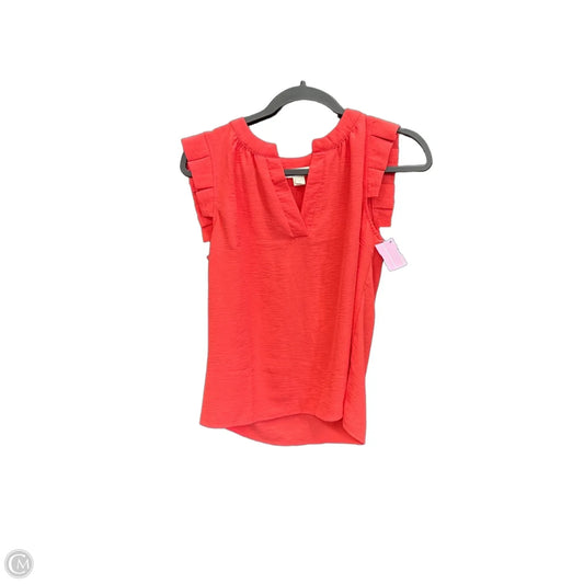 Top Sleeveless By Monteau In Red, Size: S