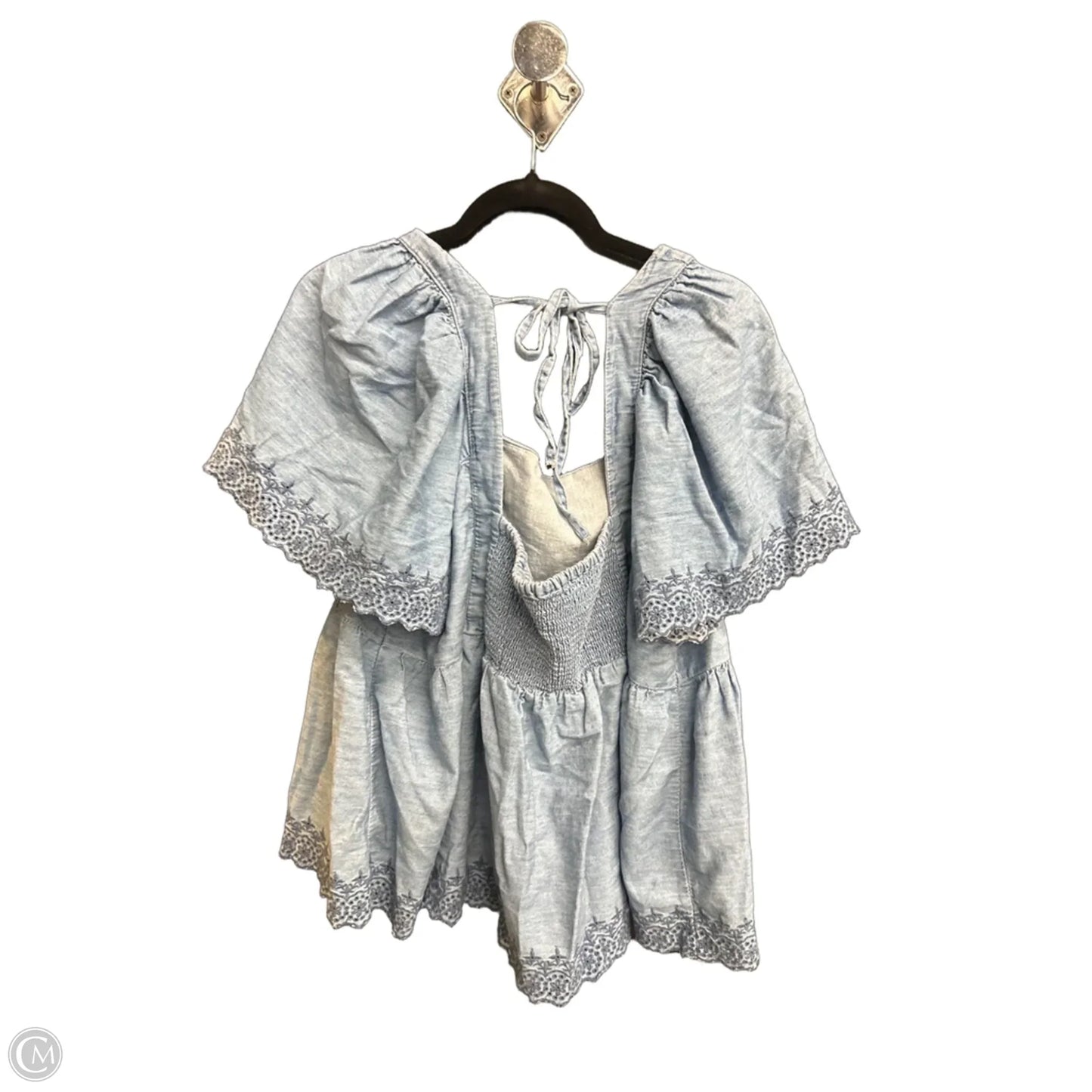 Top Short Sleeve By Clothes Mentor In Blue Denim, Size: 2x