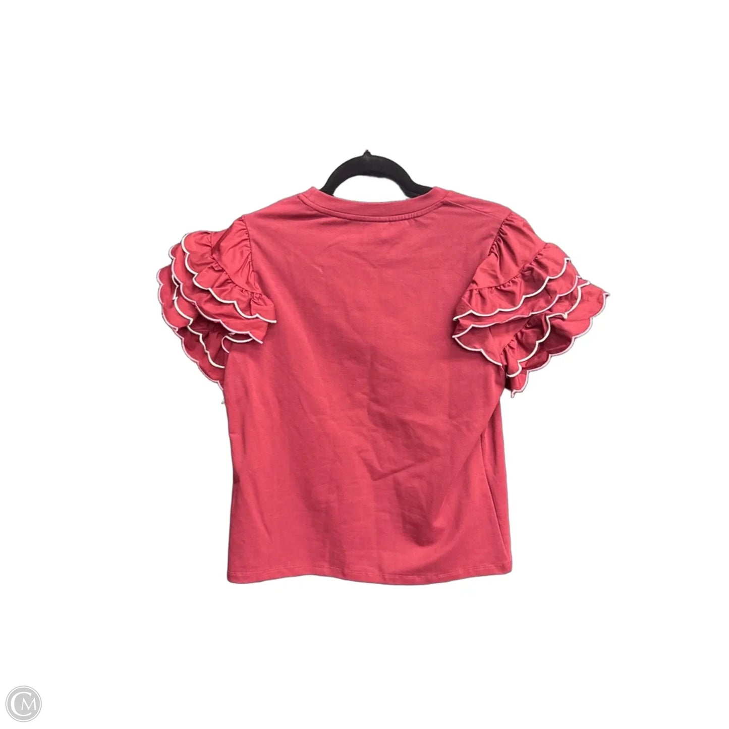 Top Short Sleeve By Strut & Bolt In Maroon, Size: M