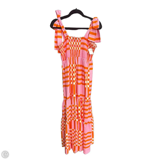 Dress Casual Maxi By Clothes Mentor In Orange & Pink, Size: M