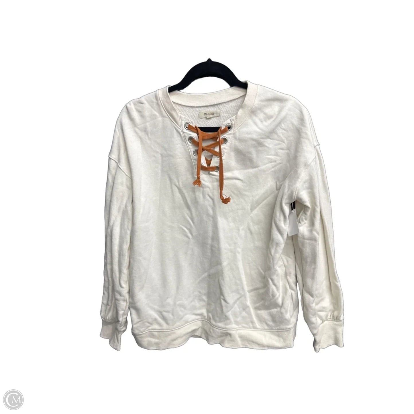Top Long Sleeve By Madewell In White, Size: Xs