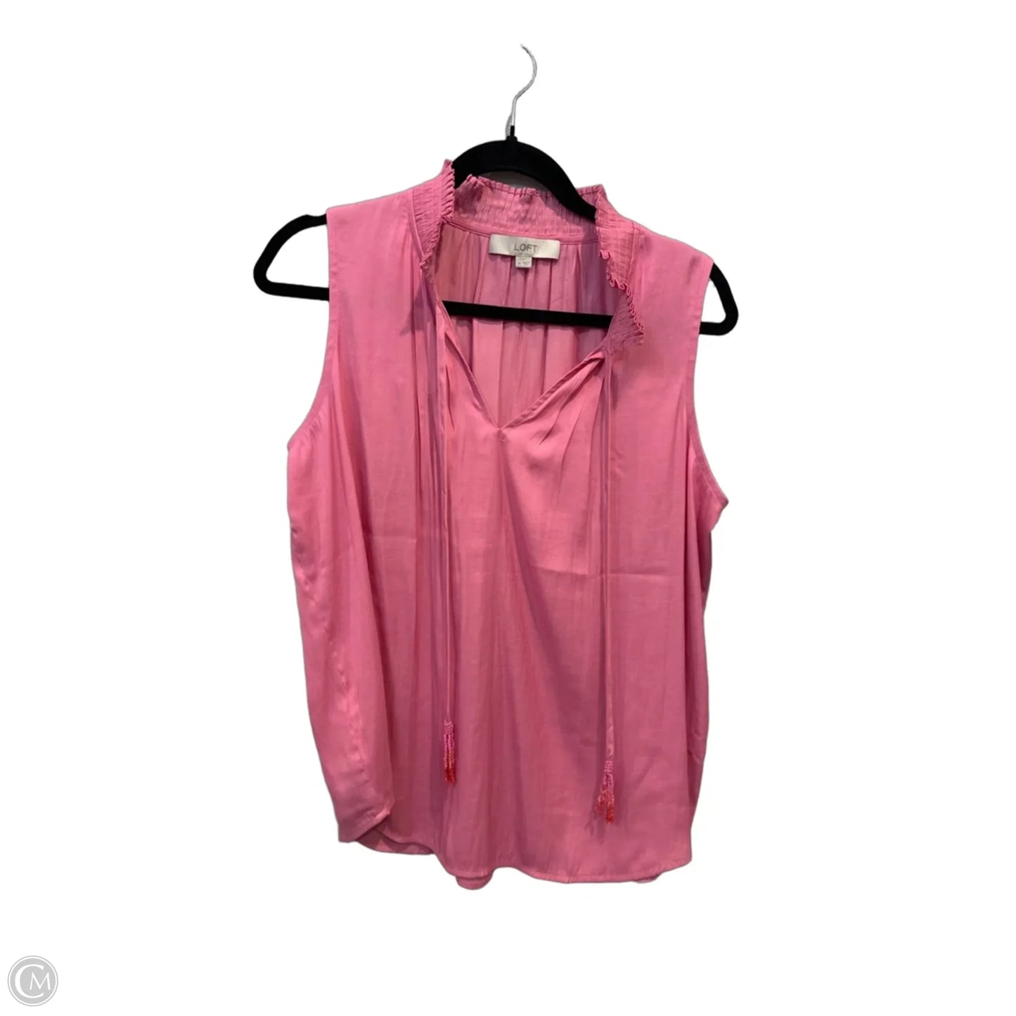 Top Sleeveless By Loft In Pink, Size: M