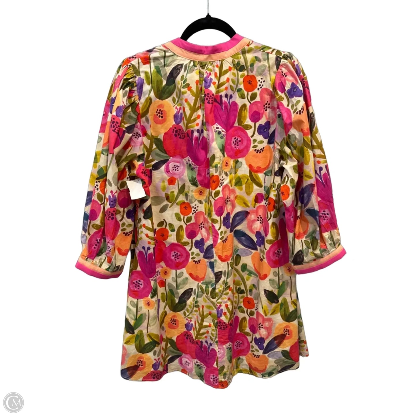 Dress Casual Short By Entro In Cream & Pink, Size: M