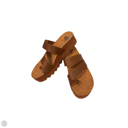Sandals Flats By Reef In Brown, Size: 8