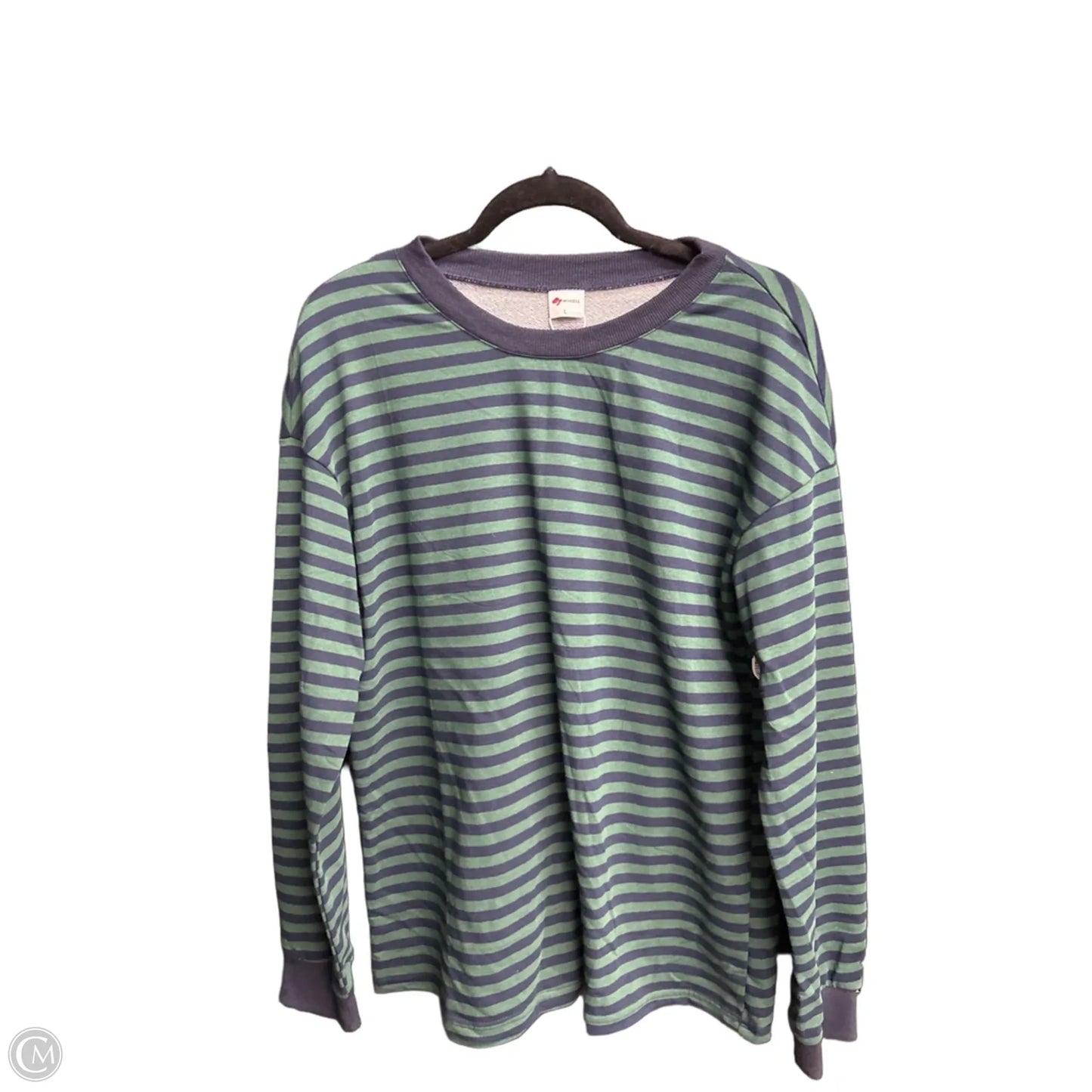 Top Long Sleeve By Clothes Mentor In Striped Pattern, Size: L