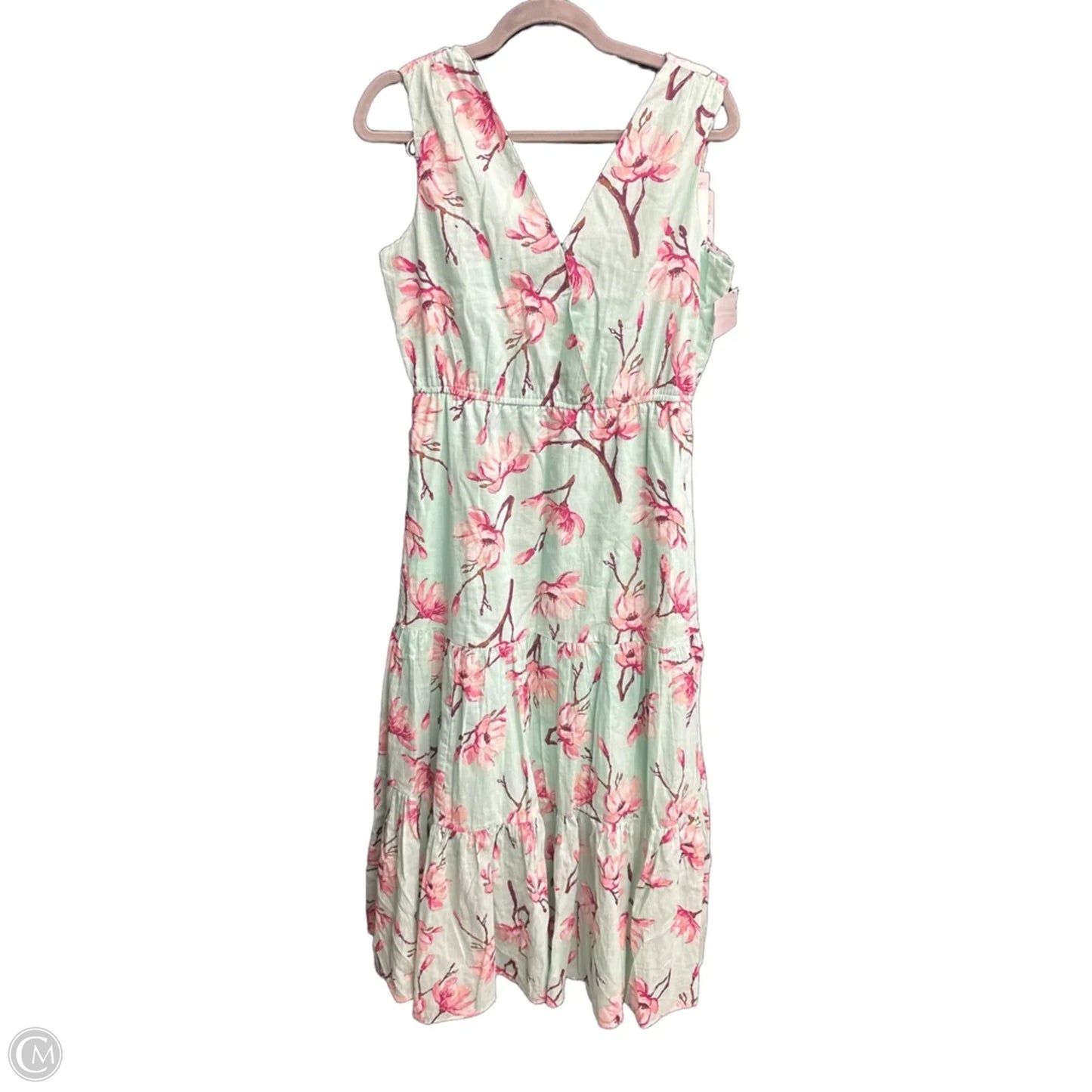 Dress Casual Maxi By Charlie Paige In Green & Pink, Size: S