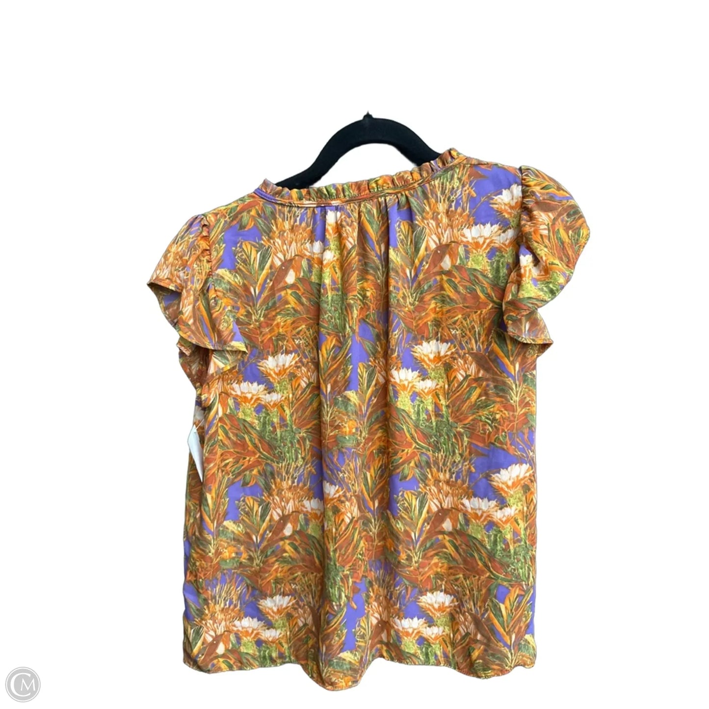 Top Sleeveless By Rose And Olive In Orange & Purple, Size: M