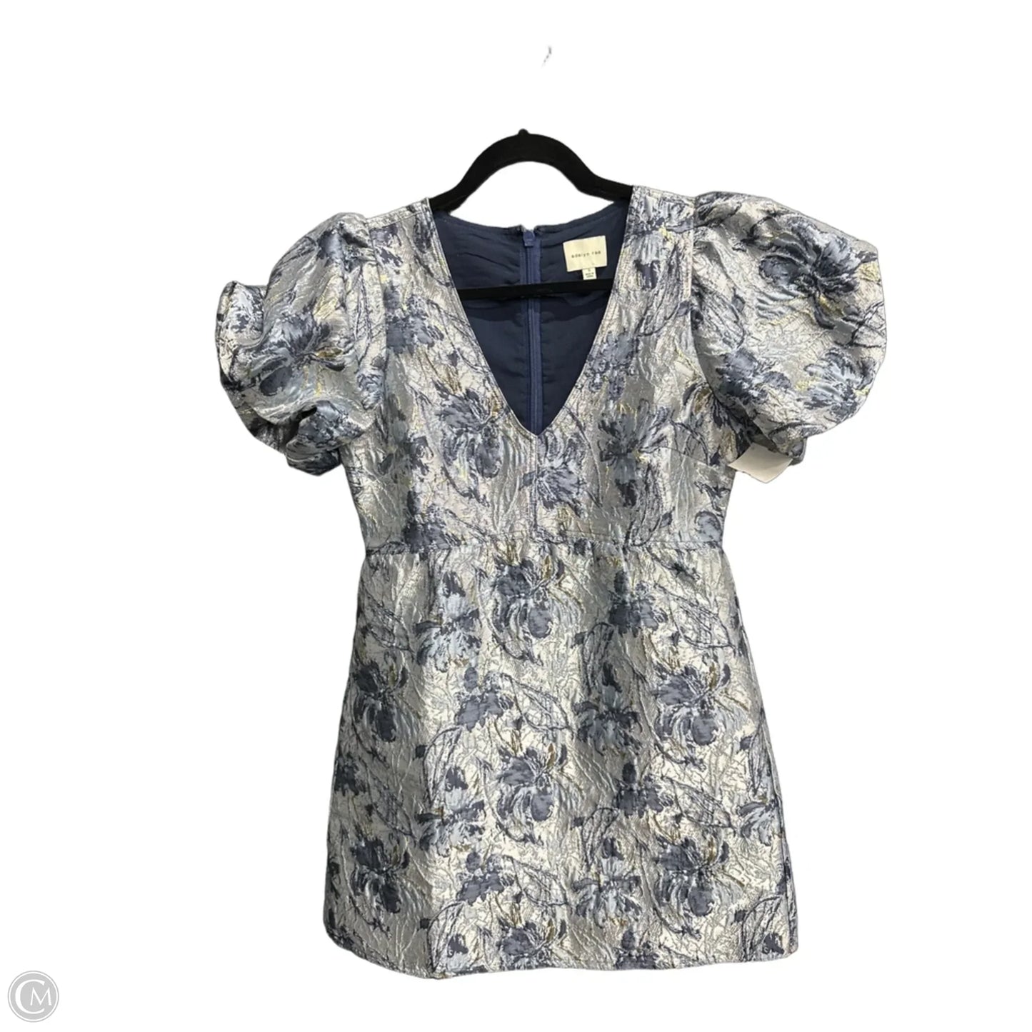 Dress Casual Short By Adelyn Rae In Blue & Silver, Size: S