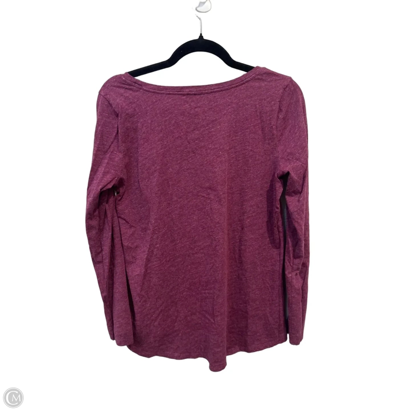 Top Long Sleeve Basic By Loft In Purple, Size: M