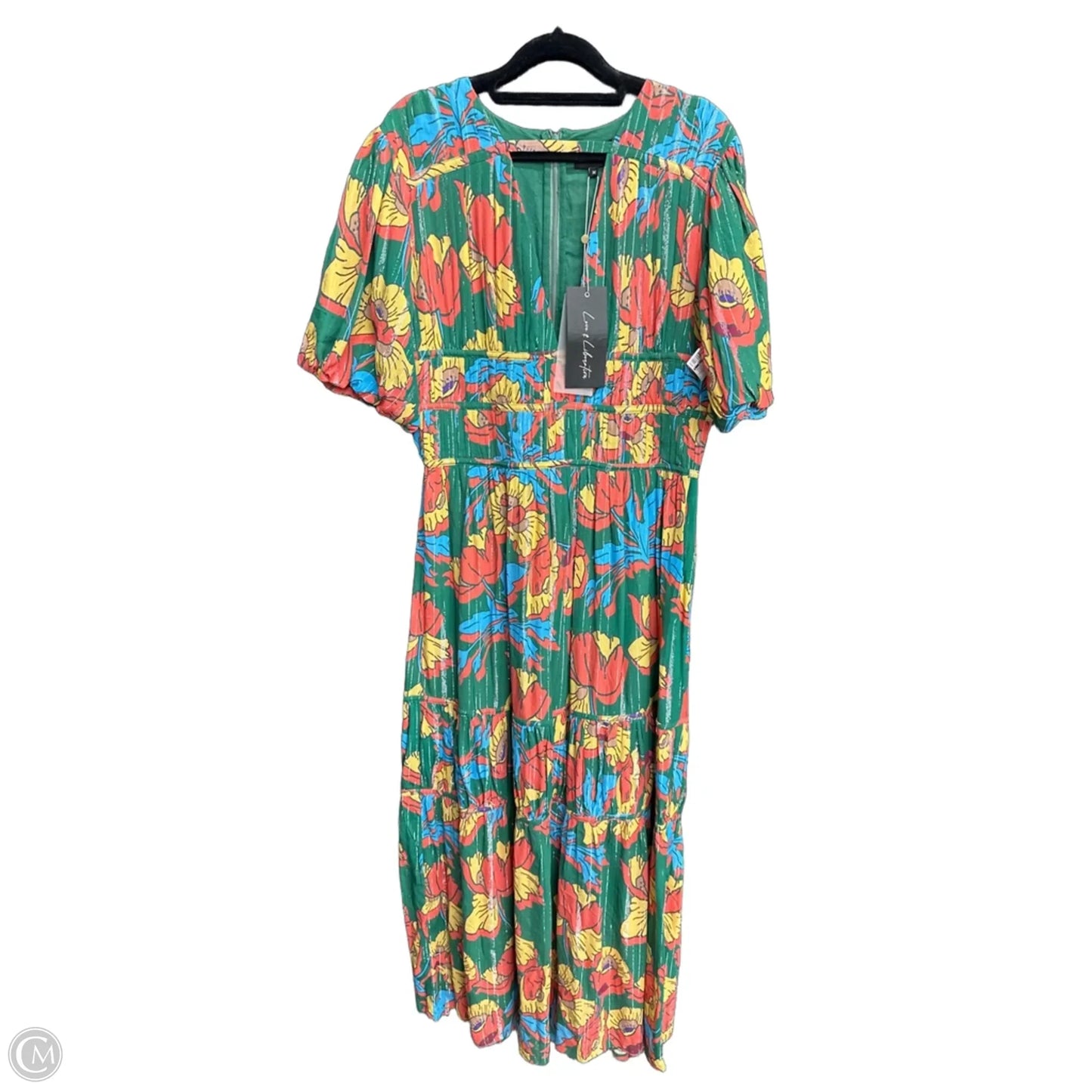Dress Casual Maxi By Clothes Mentor In Green & Red, Size: M