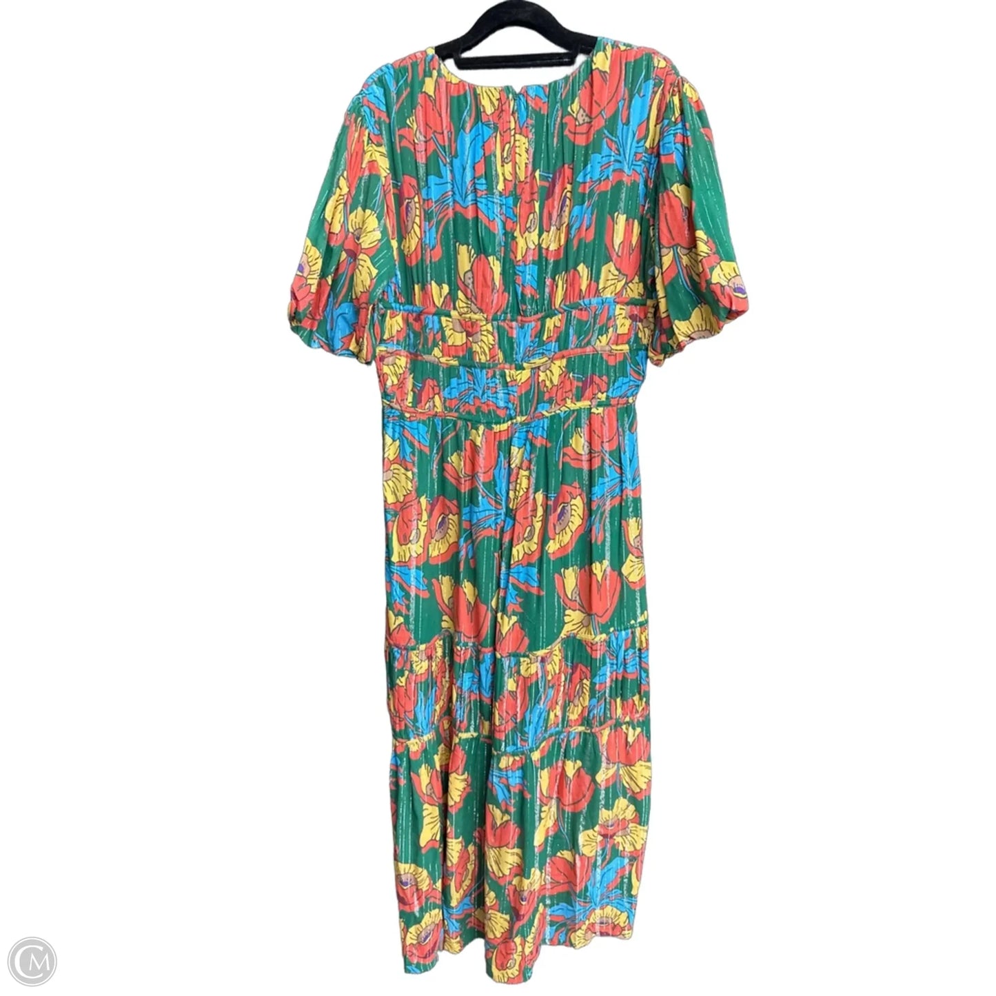 Dress Casual Maxi By Clothes Mentor In Green & Red, Size: M