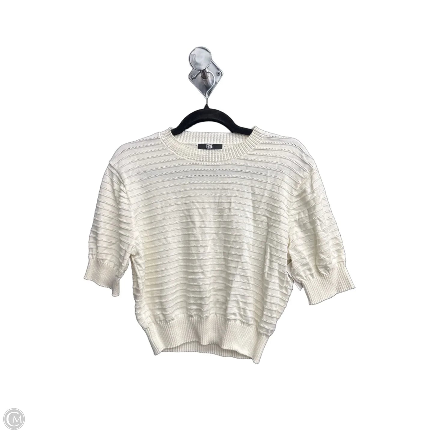 Top Short Sleeve Designer By Frye In White, Size: Xl