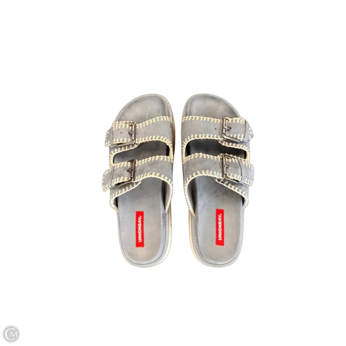 Sandals Flats By Union Bay In Blue & Cream, Size: 10