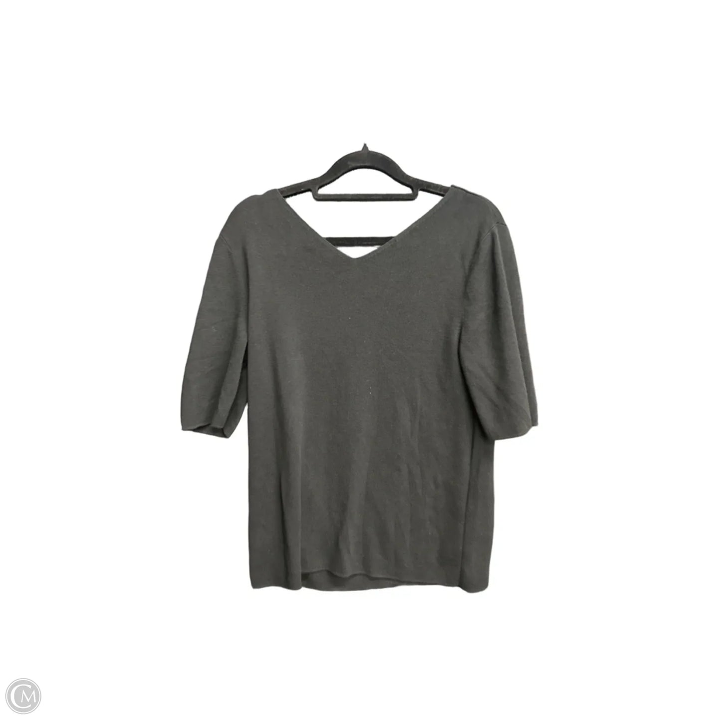 Top Short Sleeve By Talbots In Black, Size: L