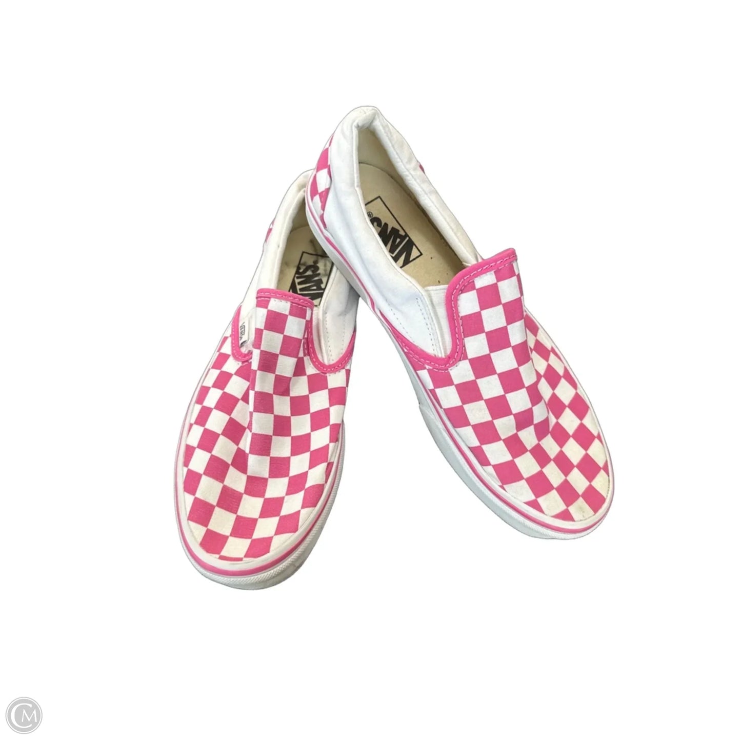 Shoes Sneakers By Vans In Pink & White, Size: 9