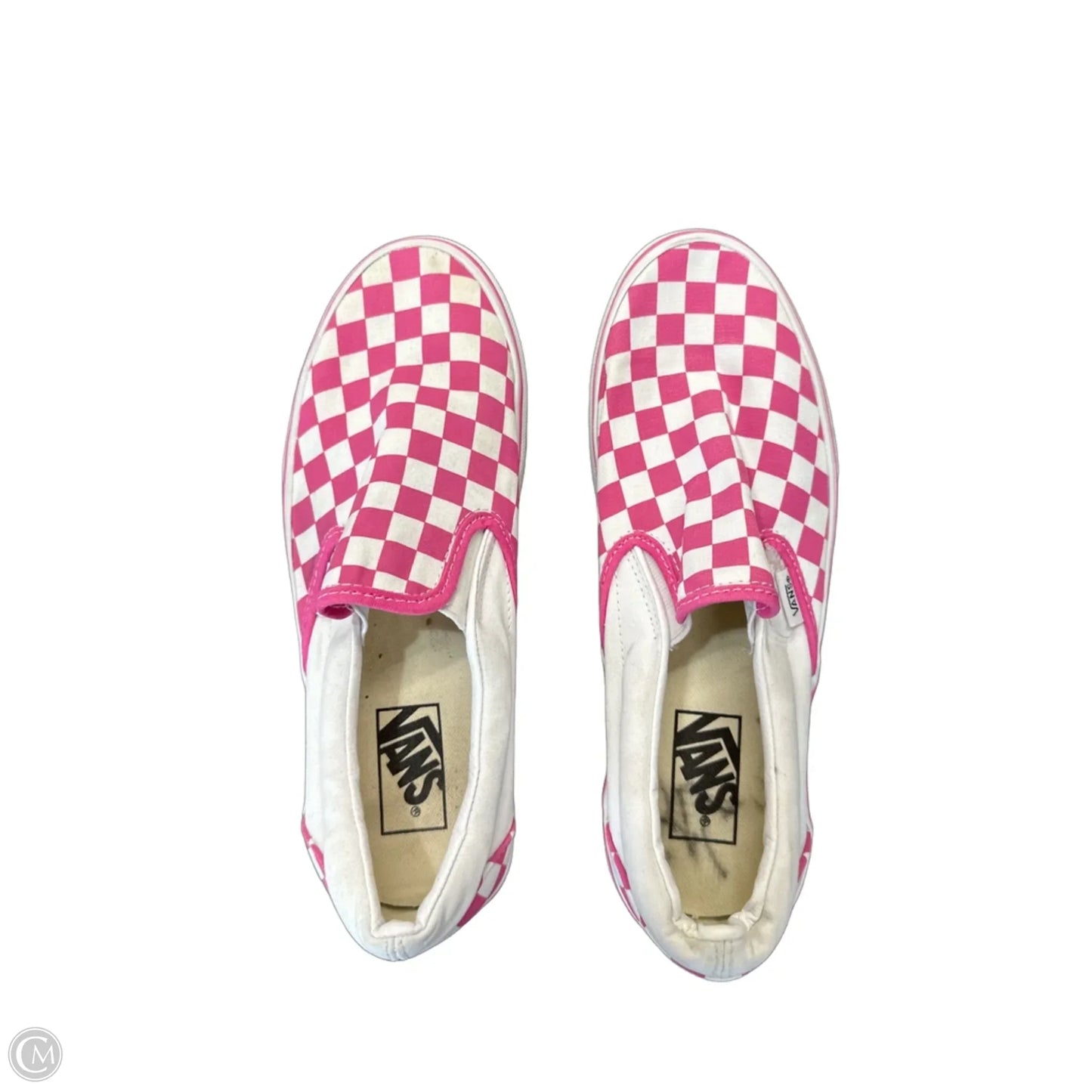 Shoes Sneakers By Vans In Pink & White, Size: 9