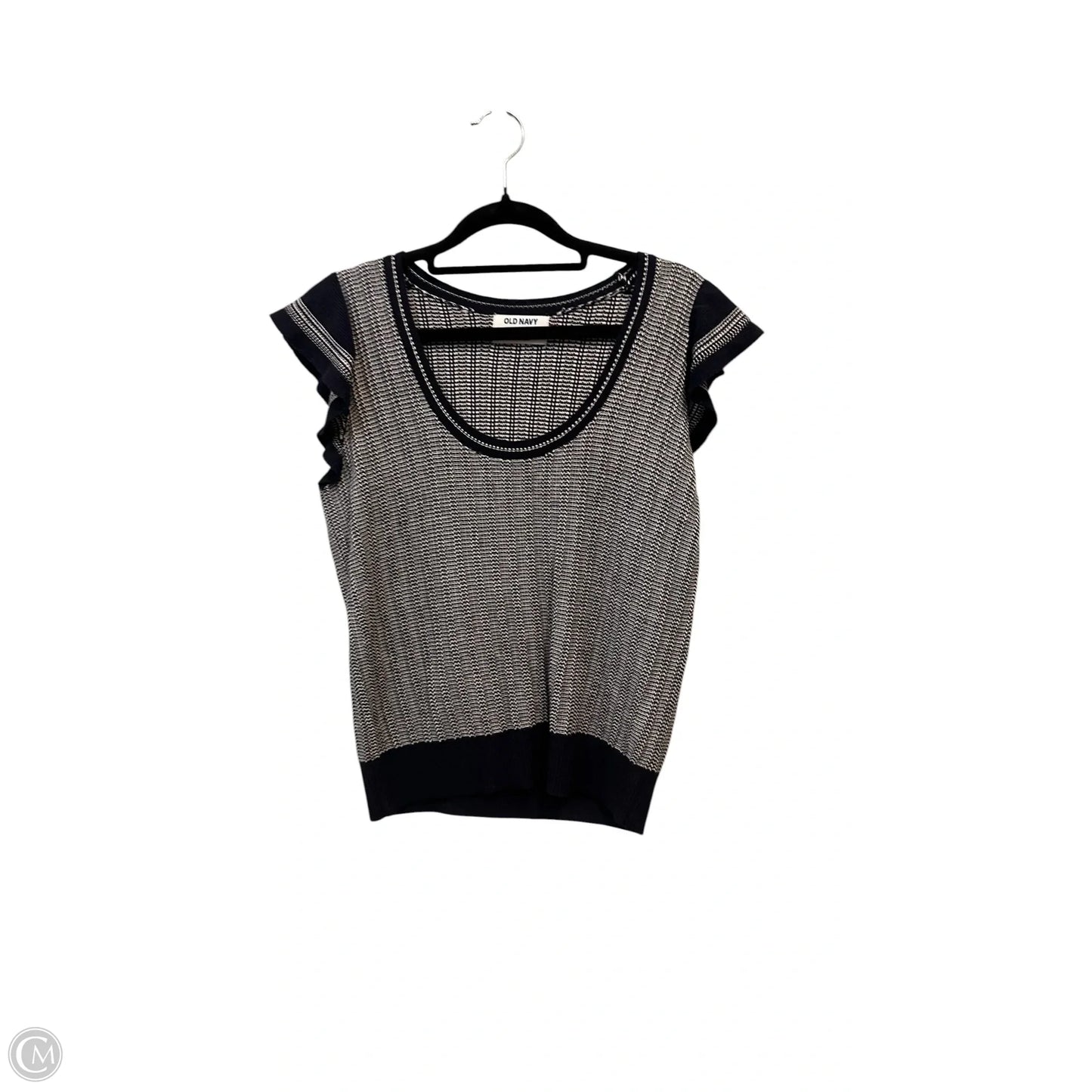 Top Sleeveless By Old Navy In Blue & White, Size: S