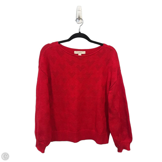 Sweater By Loft In Red, Size: M