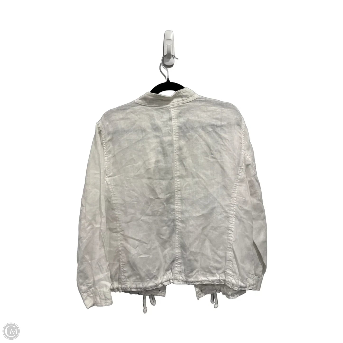 Jacket Shirt By Talbots In White, Size: L