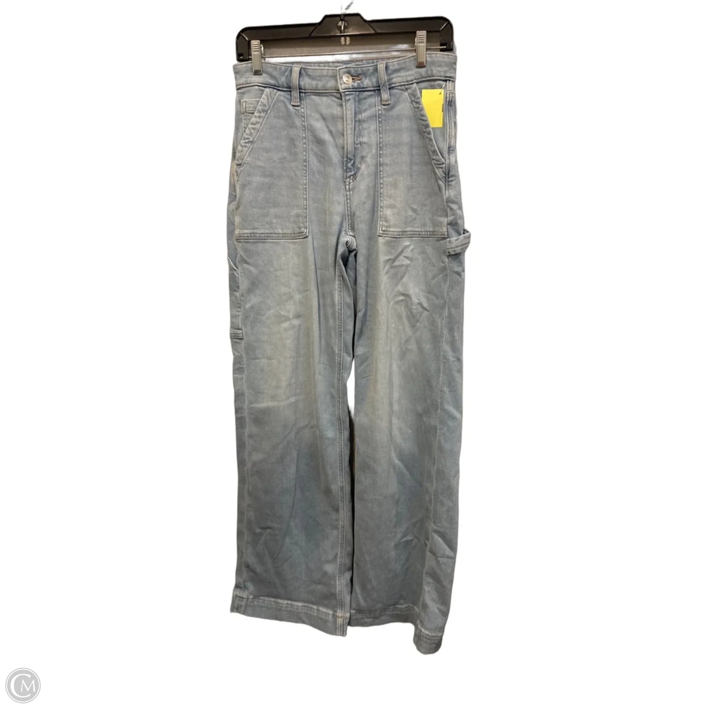Jeans Wide Leg By American Eagle In Blue Denim, Size: 2