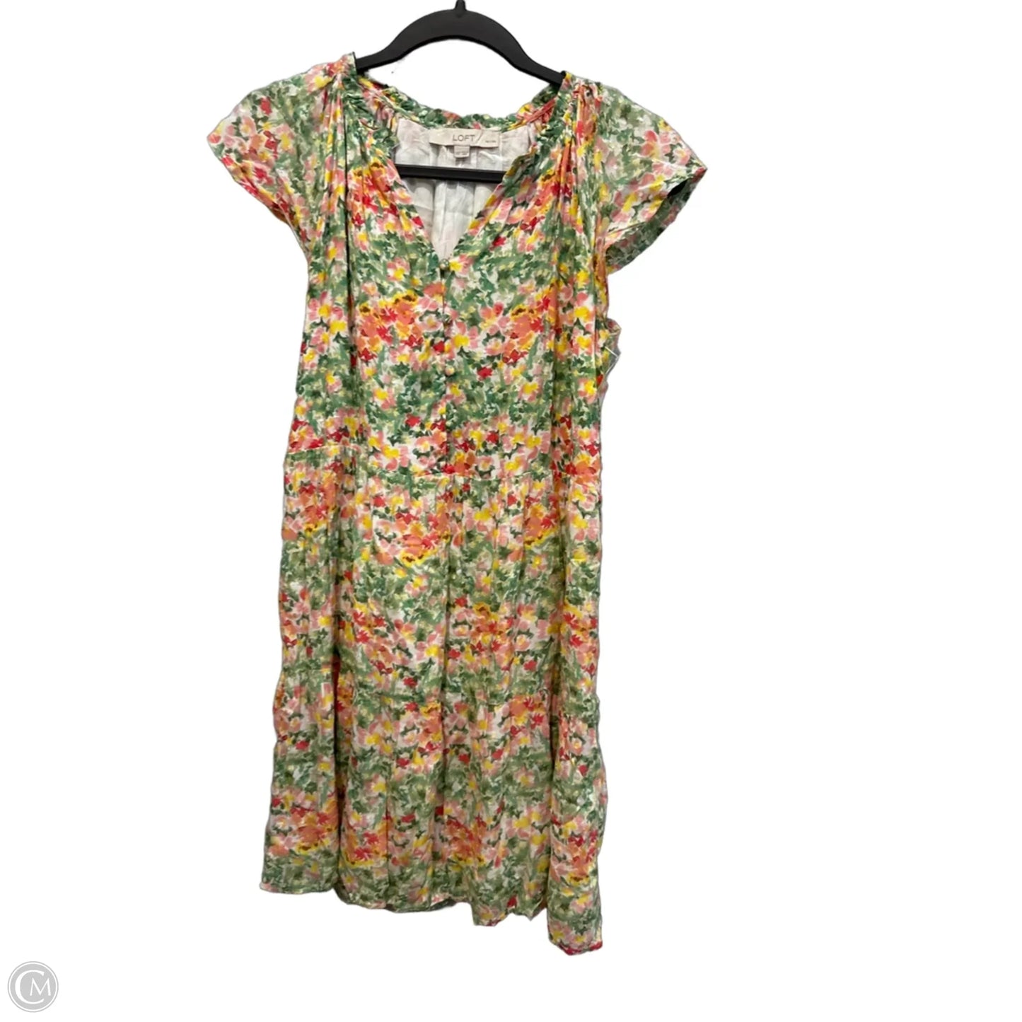 Dress Casual Midi By Loft In Floral Print, Size: Xsp