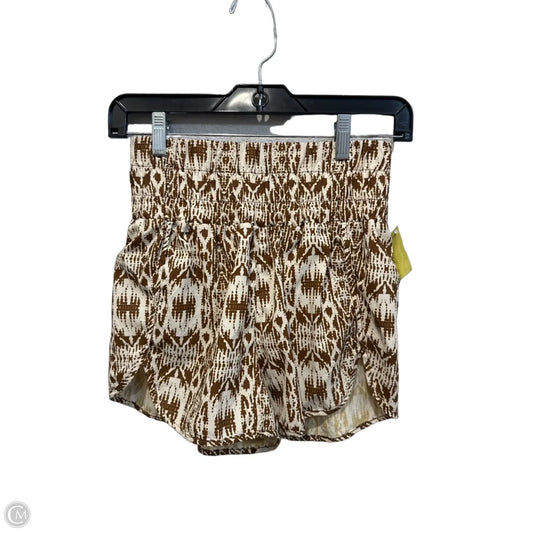 Athletic Shorts By As Revival In Brown & Cream, Size: S