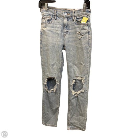 Jeans Straight By American Eagle In Blue Denim, Size: 0