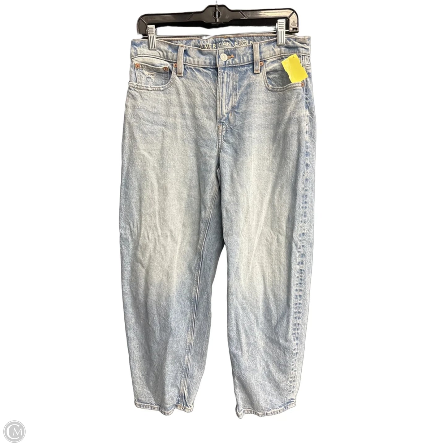 Jeans Wide Leg By American Eagle In Blue Denim, Size: 4