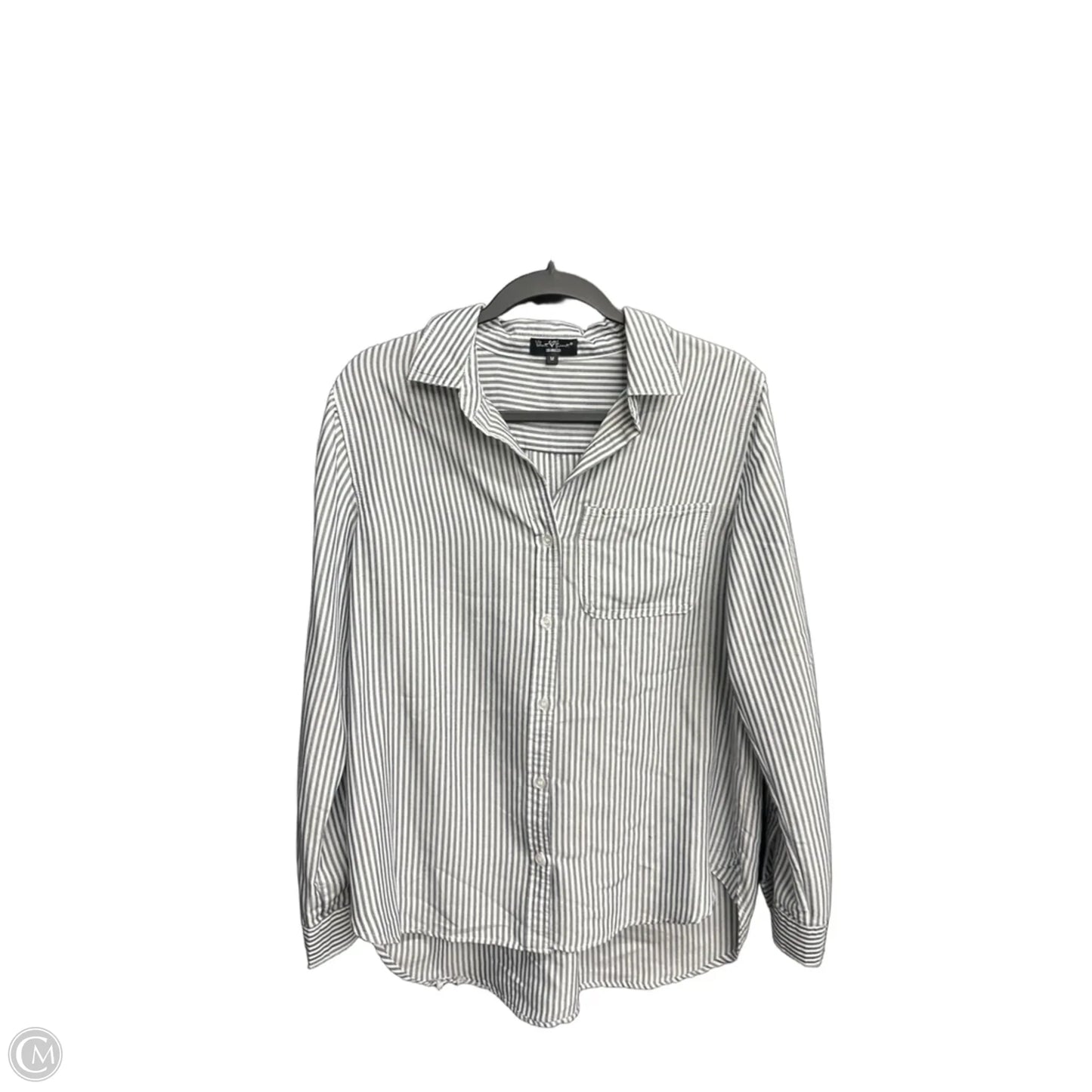 Top Long Sleeve By Velvet Heart In Striped Pattern, Size: M