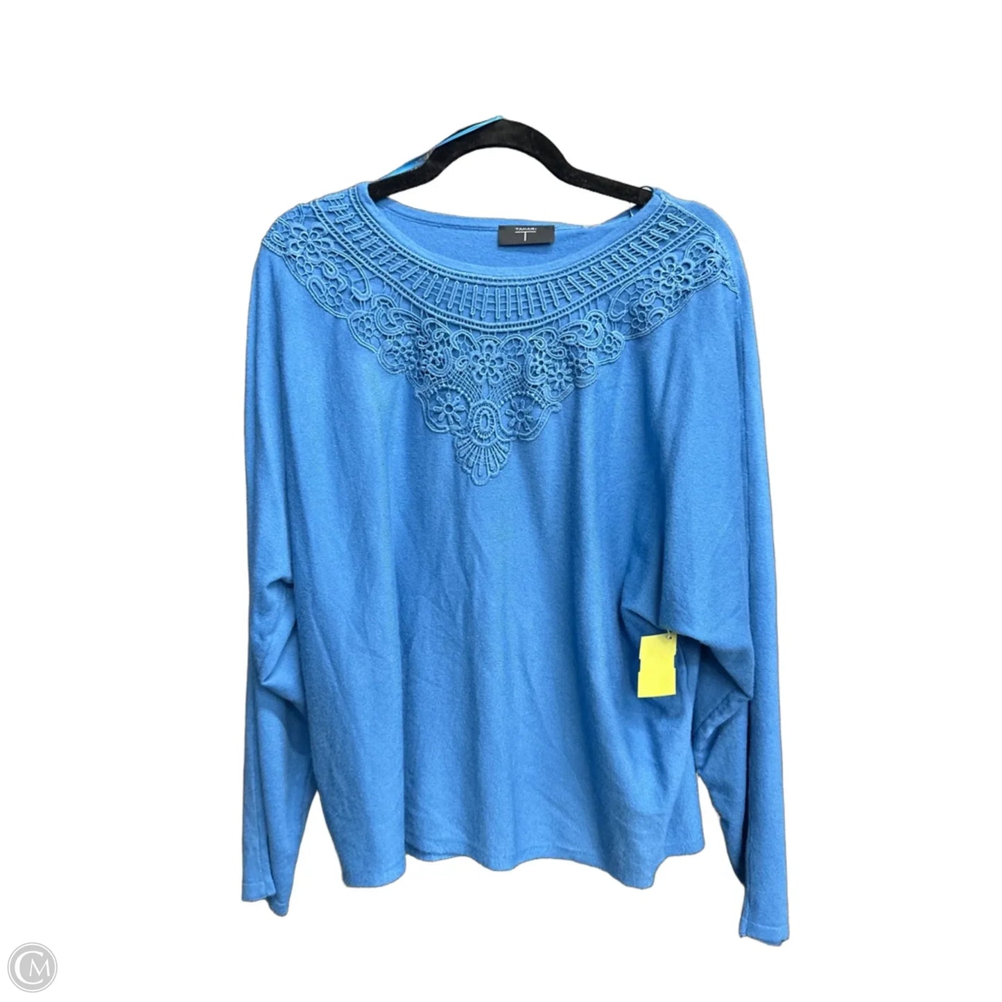 Top Long Sleeve By Tahari In Blue, Size: Xl
