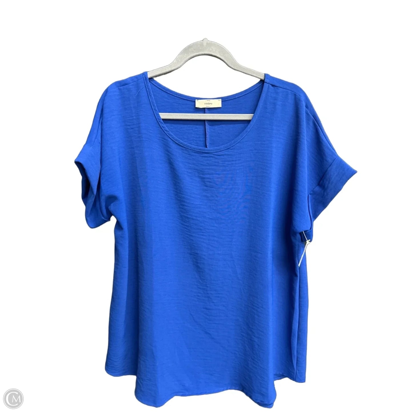 Top Short Sleeve By Entro In Blue, Size: L