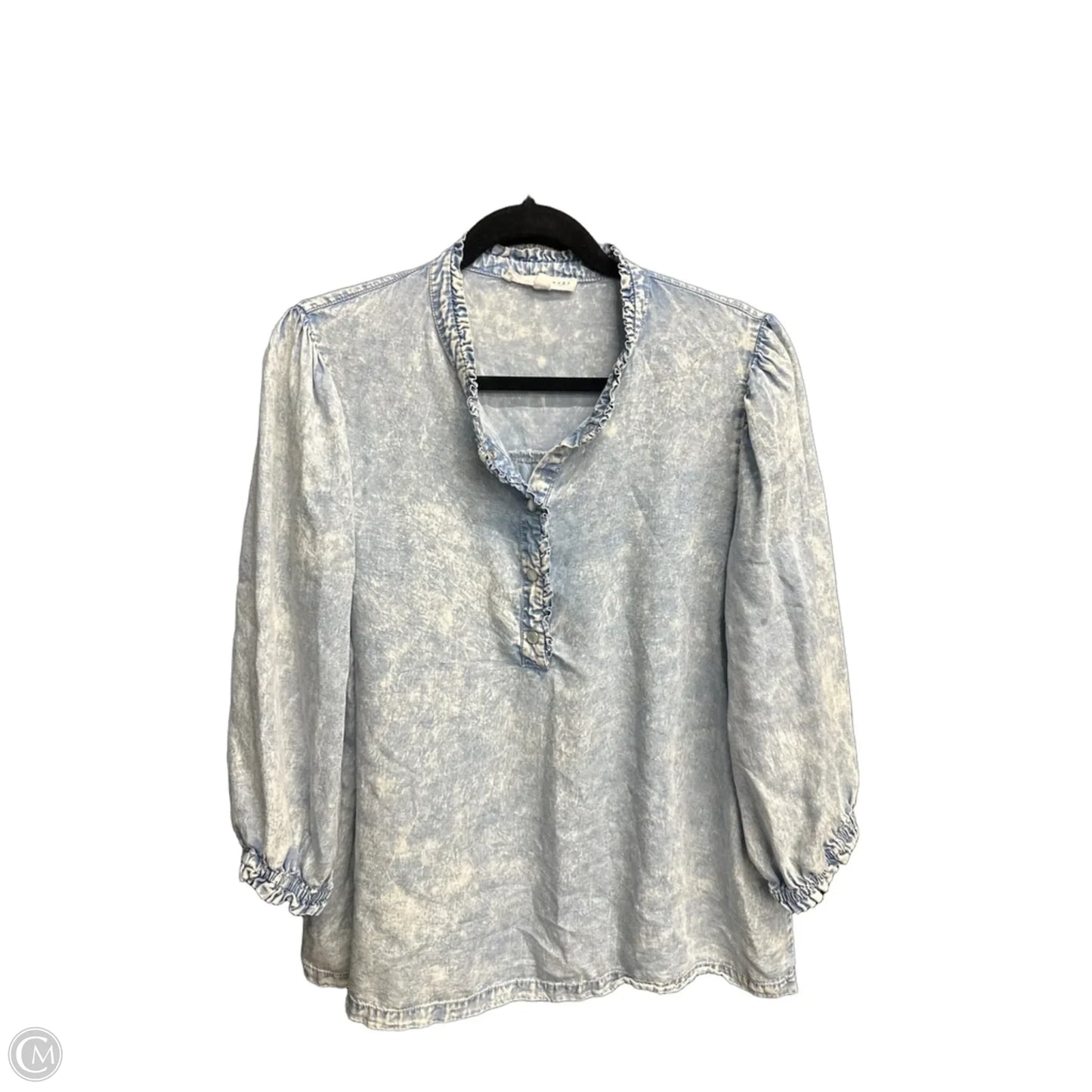 Top Long Sleeve By Jane And Delancey In Blue, Size: L