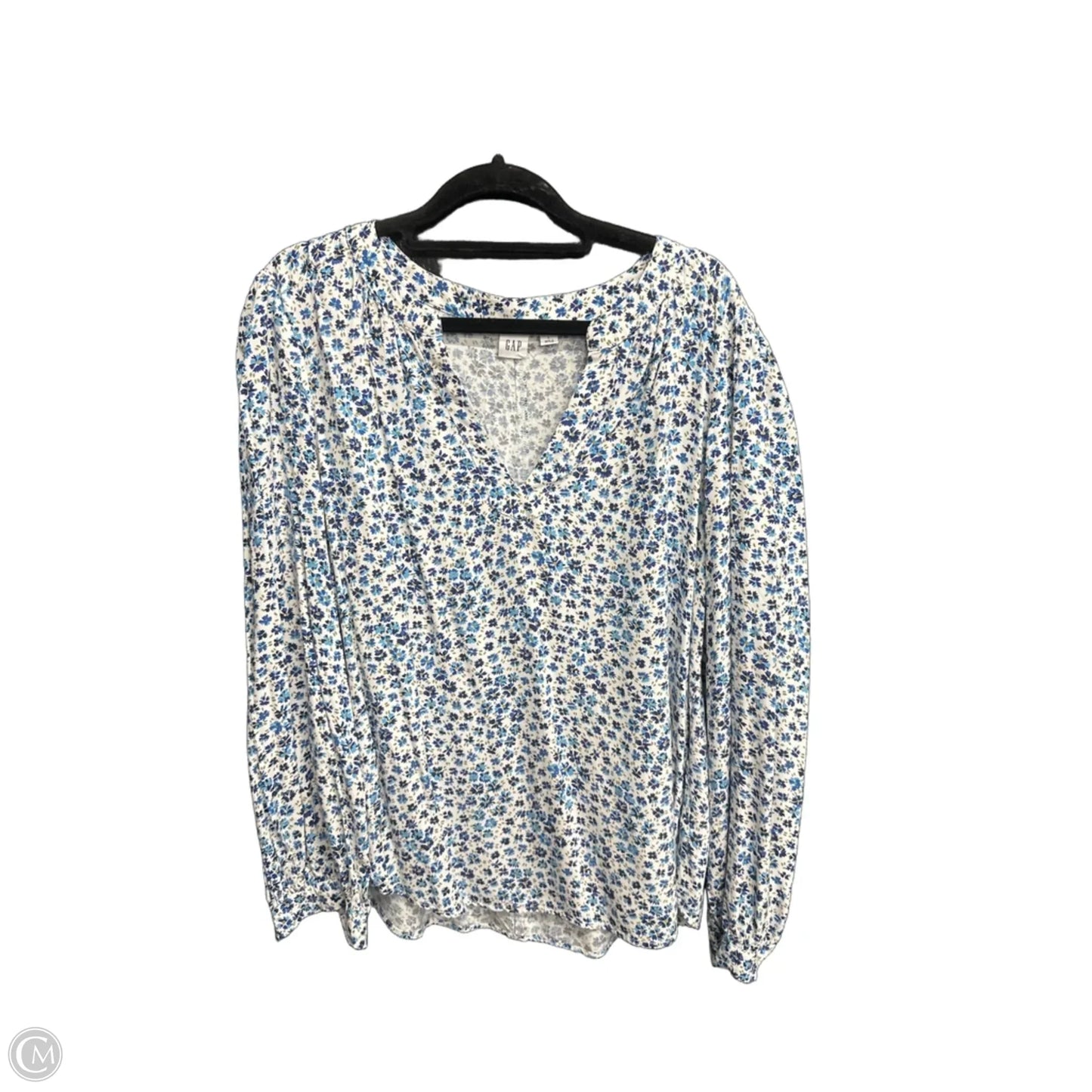 Top Long Sleeve By Gap In Floral Print, Size: L