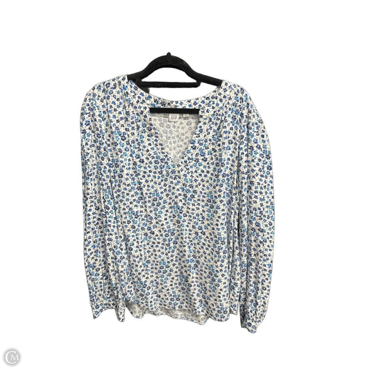 Top Long Sleeve By Gap In Floral Print, Size: L