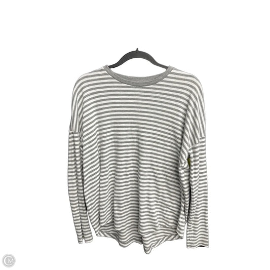 Top Long Sleeve By Aerie In Striped Pattern, Size: M