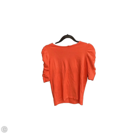 Top Short Sleeve By Vila Milano In Orange, Size: Xs