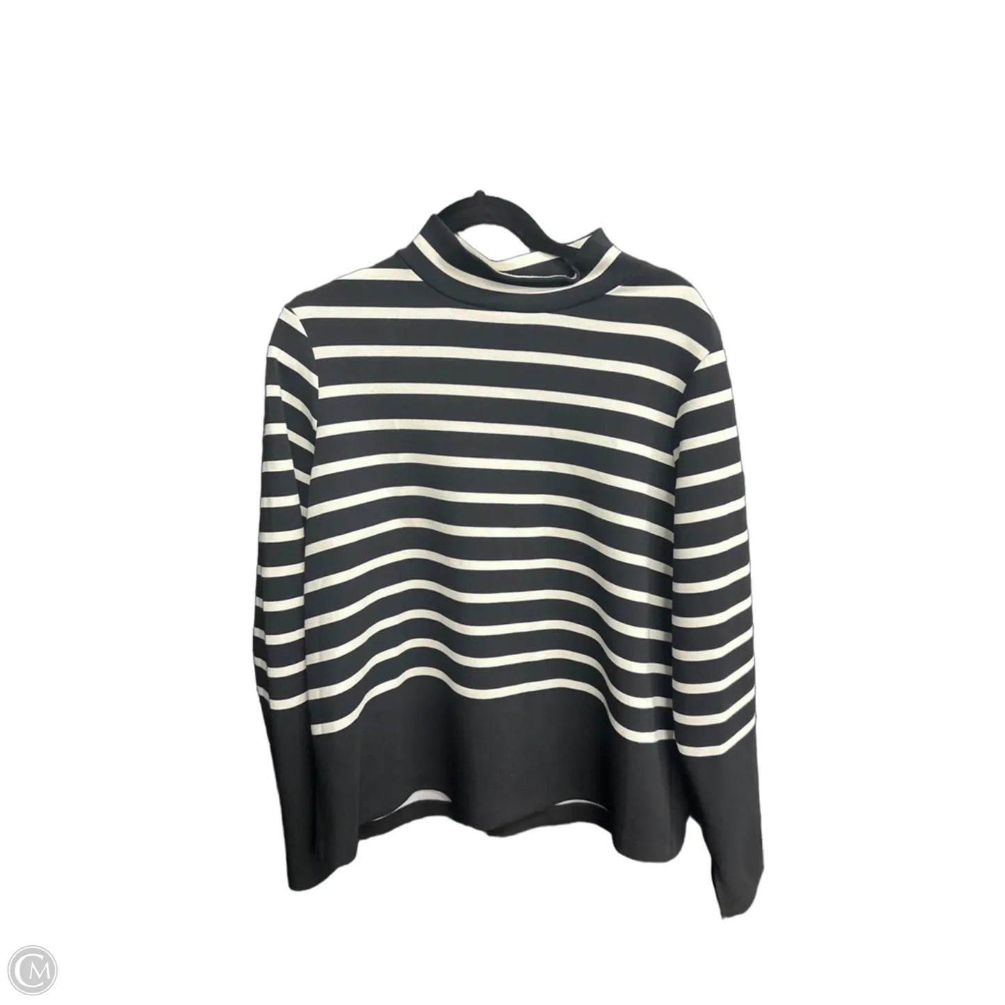 Top Long Sleeve By Spanx In Striped Pattern, Size: Xl